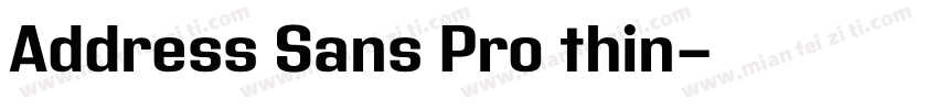 Address Sans Pro thin字体转换